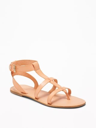 Faux-Leather Gladiator Sandals for Women | Old Navy US