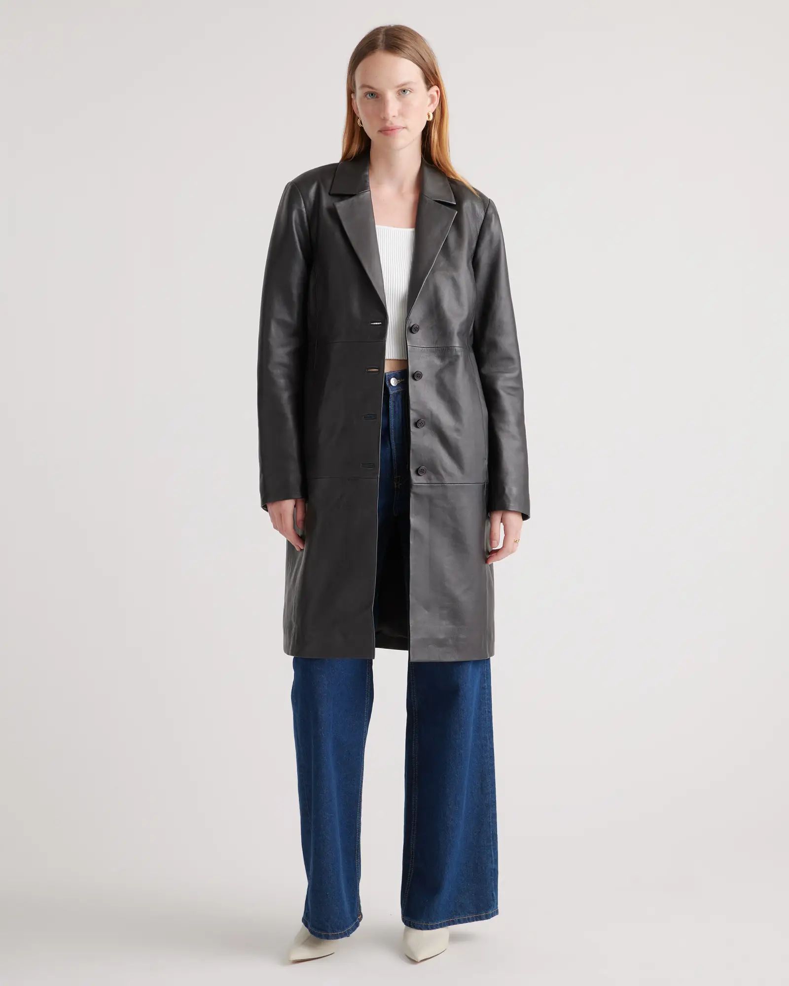 100% Leather Trench Coat | Quince