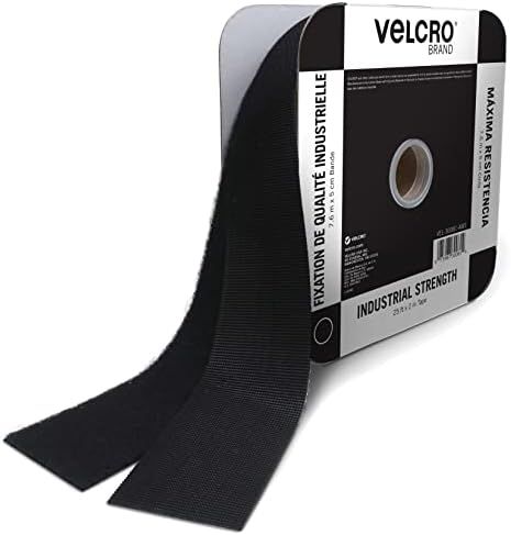 VELCRO Brand Heavy Duty Tape with Adhesive | 25 Ft Bulk Roll 2" Wide | Holds 10 lbs, Black | Industr | Amazon (US)