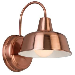 Design House Mason 1-Light Copper Finish Outdoor Wall Light Sconce 588434 | The Home Depot