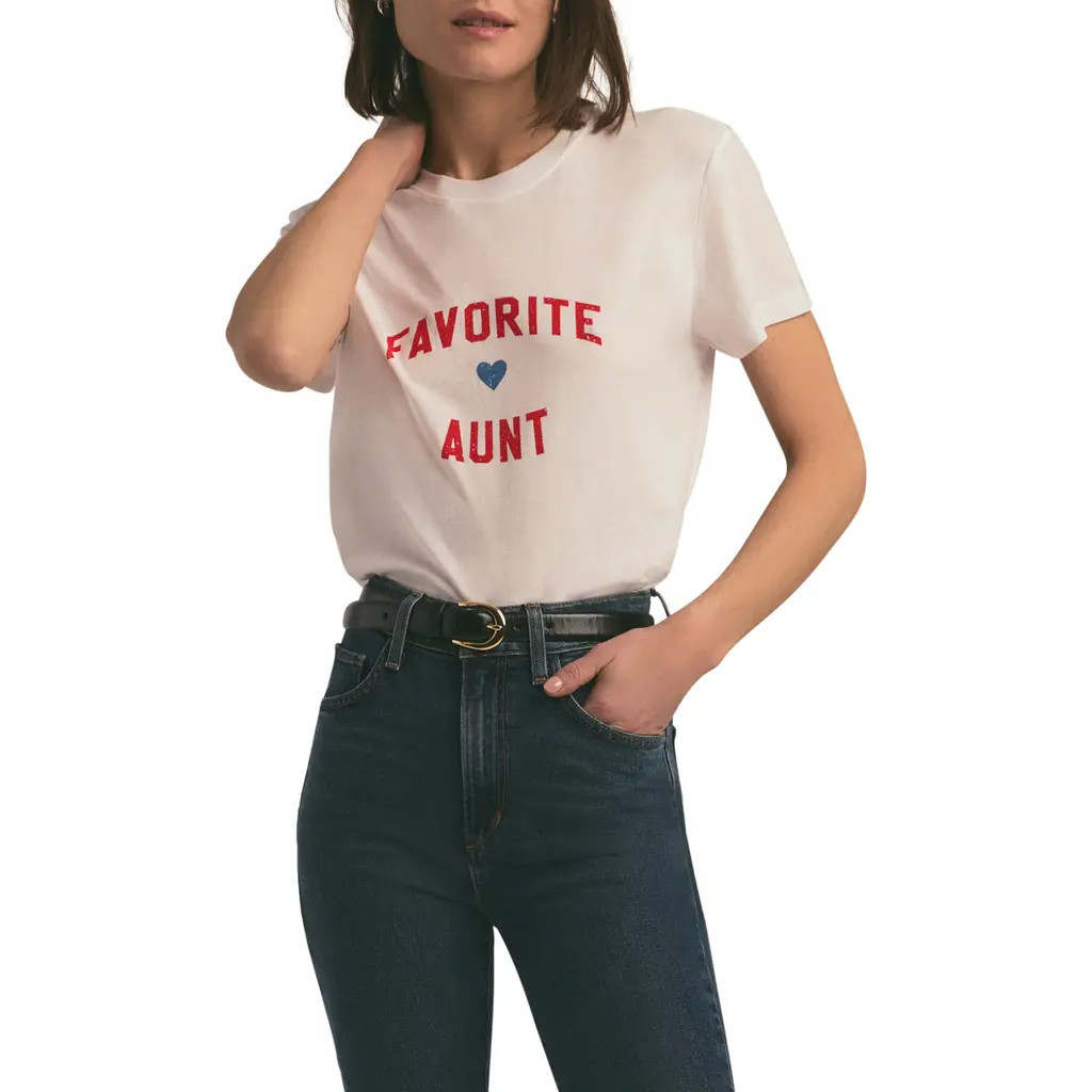 Favorite Daughter Favorite Aunt T-Shirt in White at Nordstrom, Size X-Small | Nordstrom