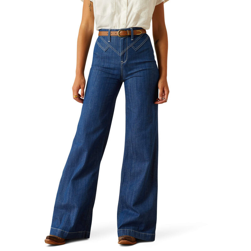 Ultra High Rise Westie Yoke Wide Leg Jeans | Ariat (US)