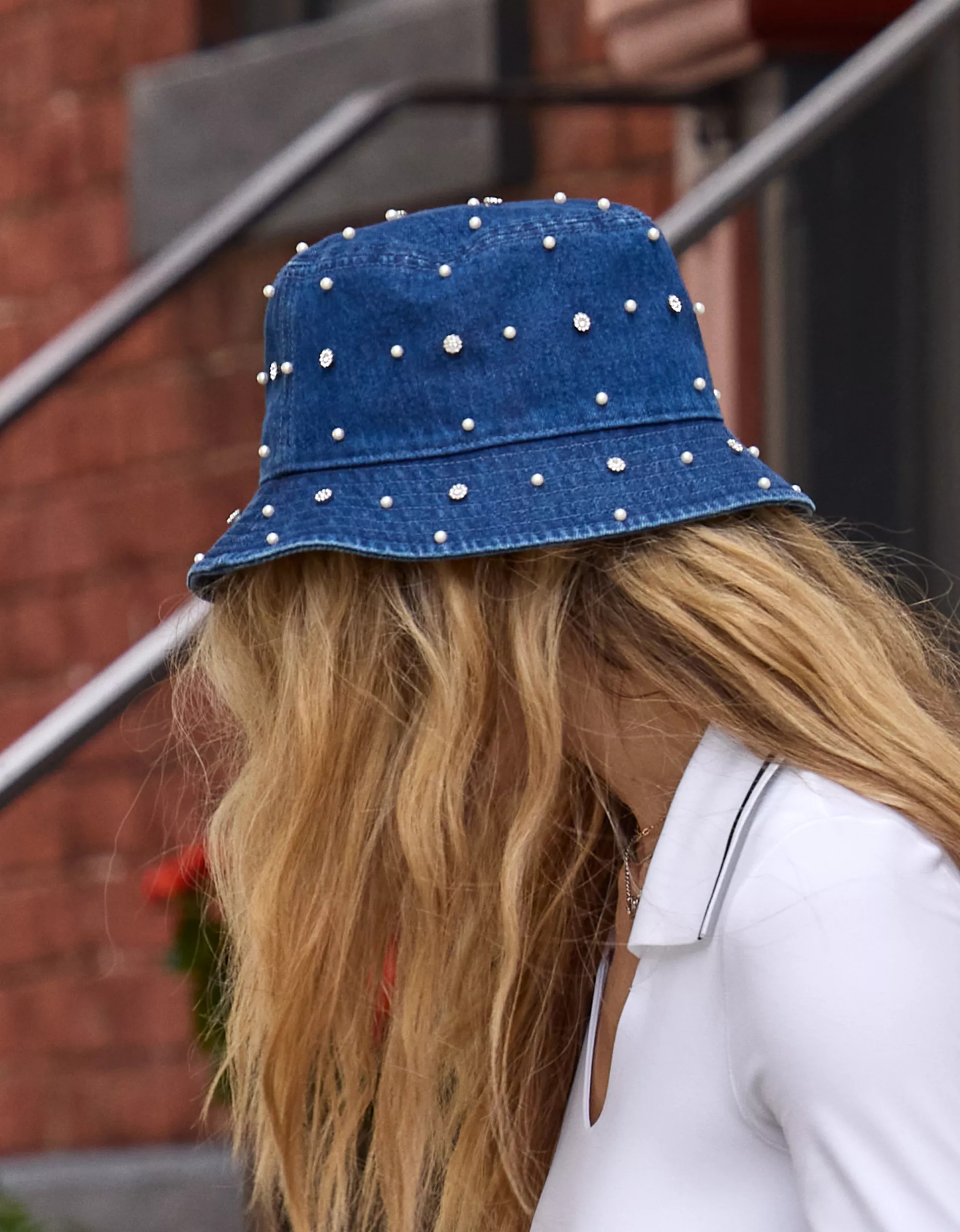 Aerie Pearl Studded Bucket Hat | Aerie