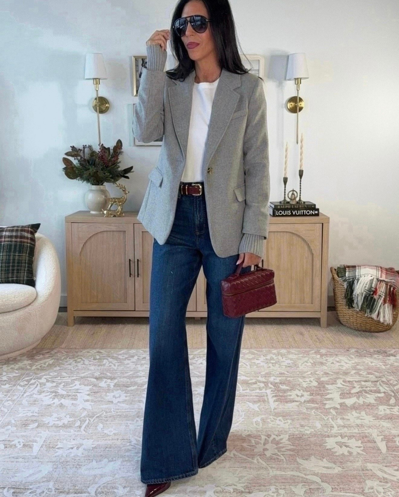 On Sale from $40 to $24.99 
This favorite daughter look for less blazer from Walmart. The quality is a 20/10 

Thee perfect blazer that is $40 and is a designer look for less - size small 
Tee- small 
Jeans- 2 tall (medium) 
 #LTKStyleTip
#LTKSeasonal #LTKOver40 #LTKU #LTKFindsUnder50 #LTKOver40 #LTKCyberWeek #LTKCyberWeek