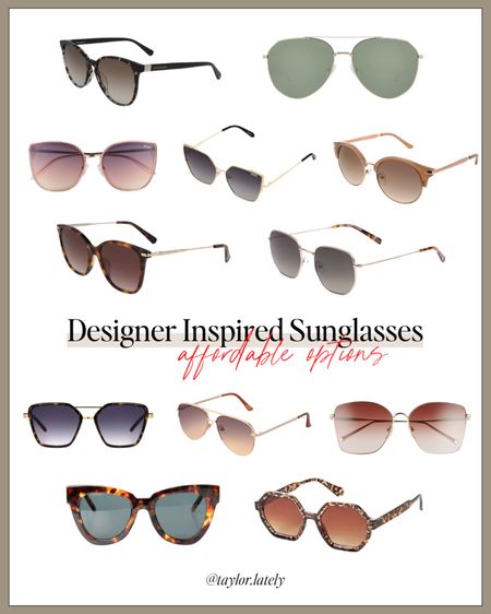 Affordable summer sunglasses inspired by designer pieces! You don’t have to spend a fortune to get trendy, cute sunnies.

Sunglasses | Summer Accessories | Designer Look for Less

#LTKStyleTip #LTKActive #LTKFindsUnder50