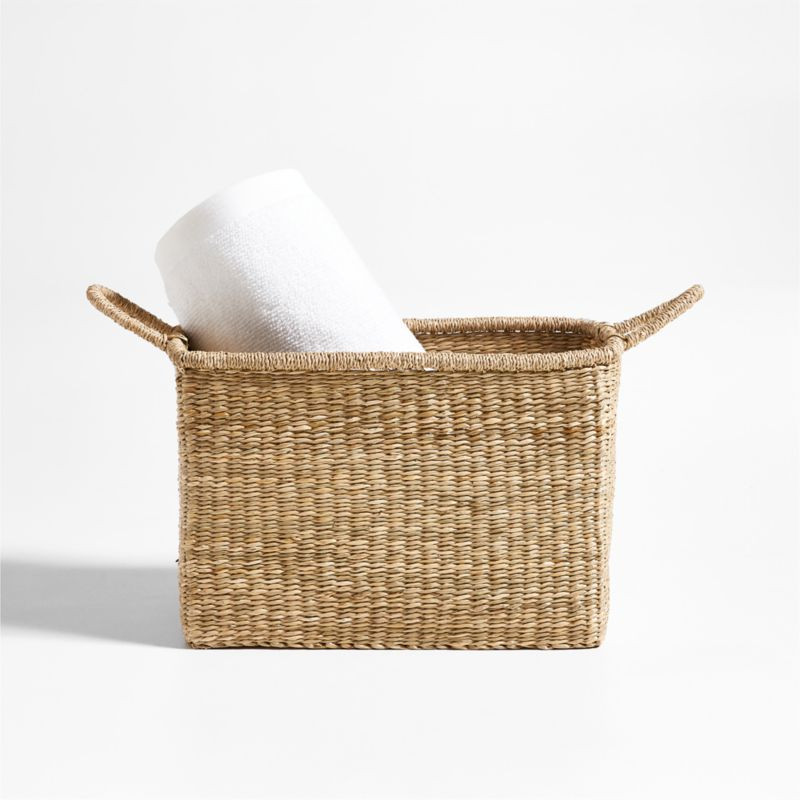 Vonne Medium Square Decorative Basket + Reviews | Crate & Barrel | Crate & Barrel