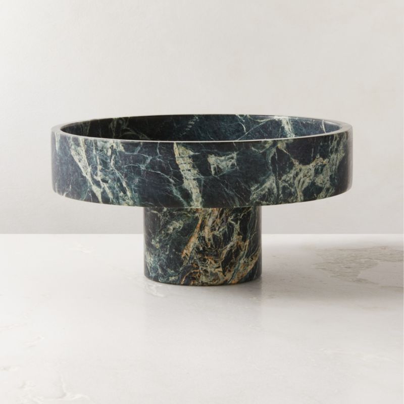 Orcino Green Marble Fruit Bowl + Reviews | CB2 | CB2
