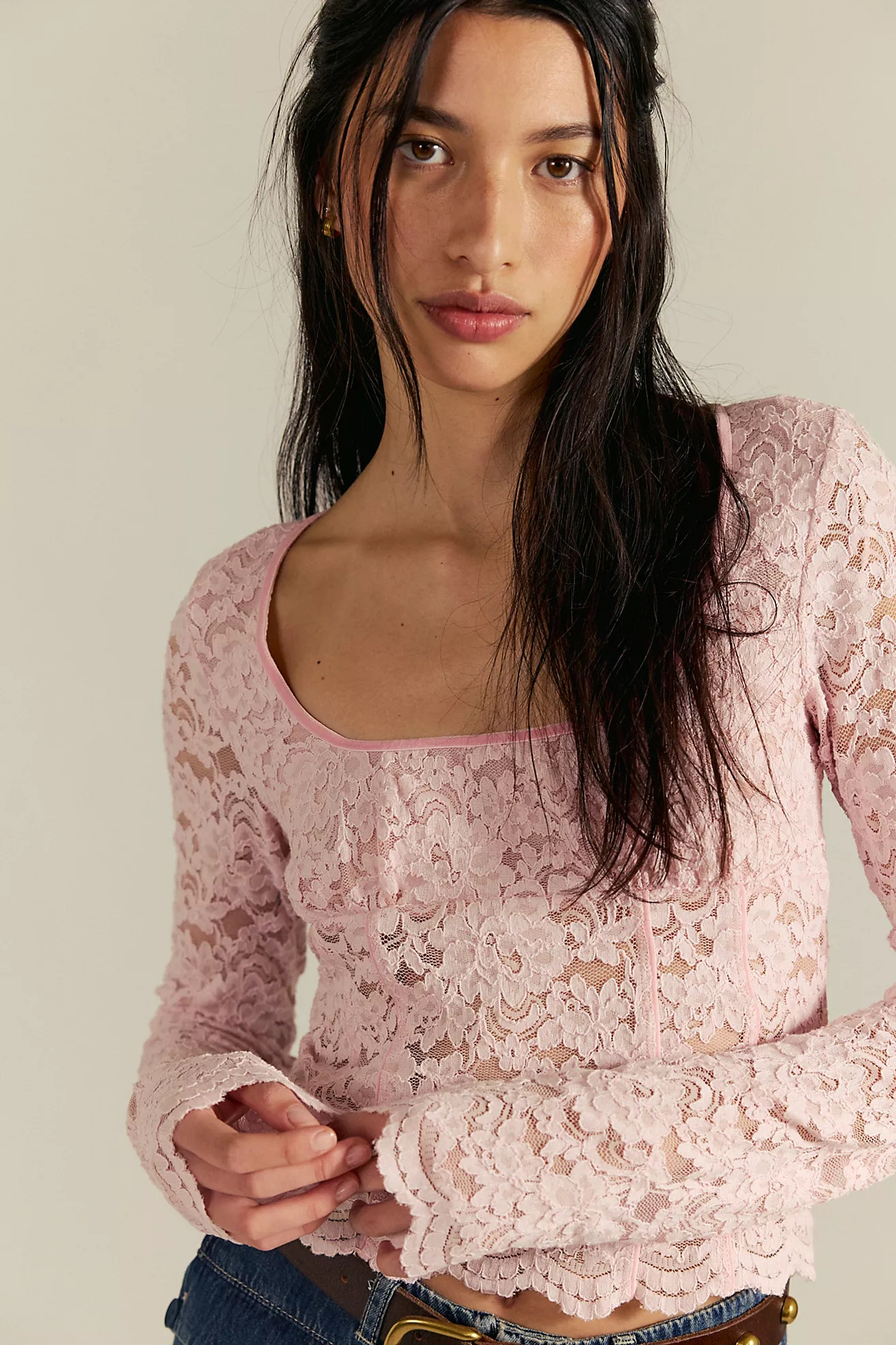 Kira Lace Long Sleeve Top | Free People (Global - UK&FR Excluded)