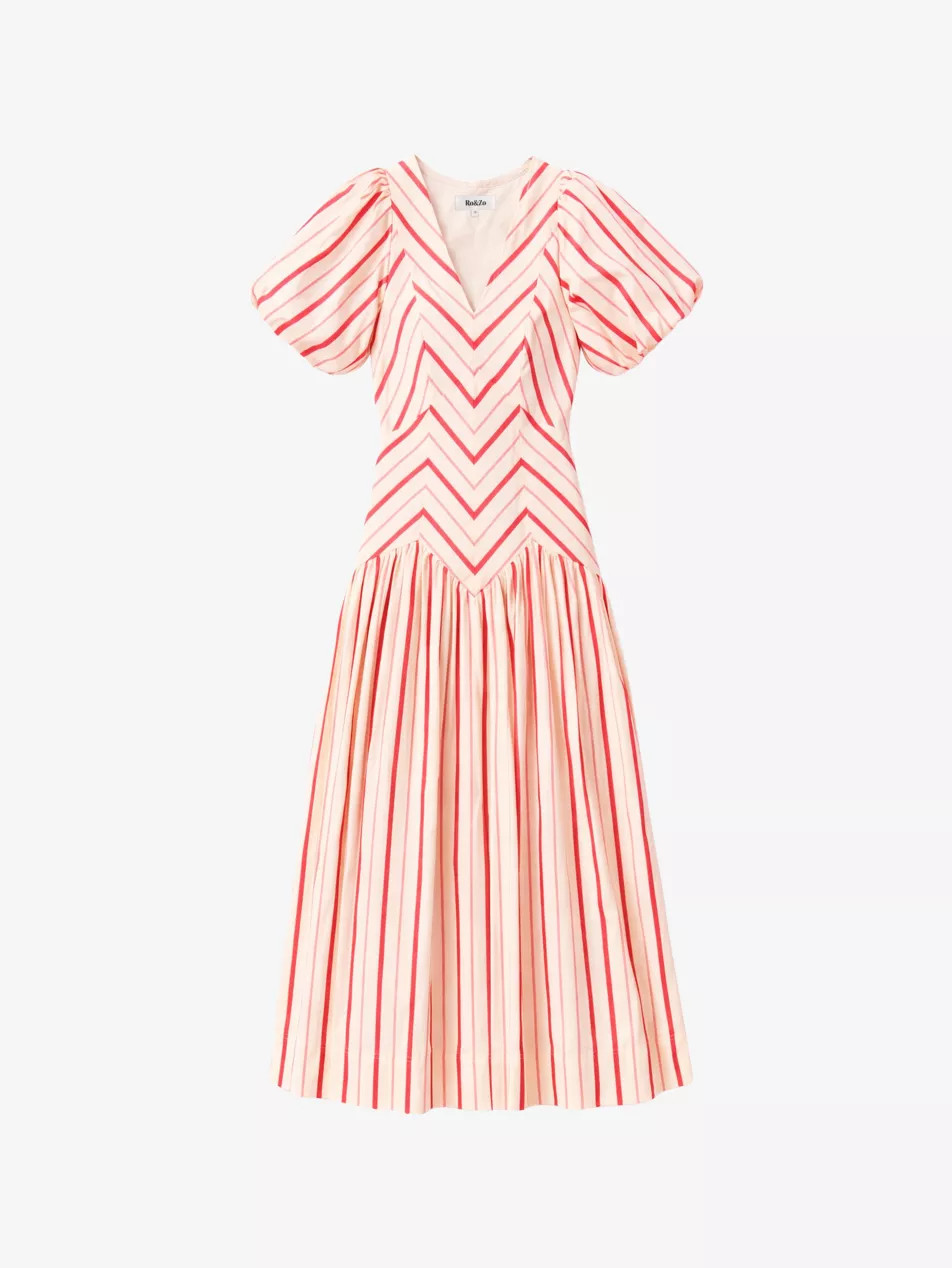 Willow Stripe-Print Cotton Midi Dress | Selfridges