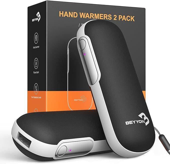 Hand Warmers Rechargeable 2 Pack, 5000mAh Rechargeable Electric Hand Warmer,Portable Reusable USB... | Amazon (US)