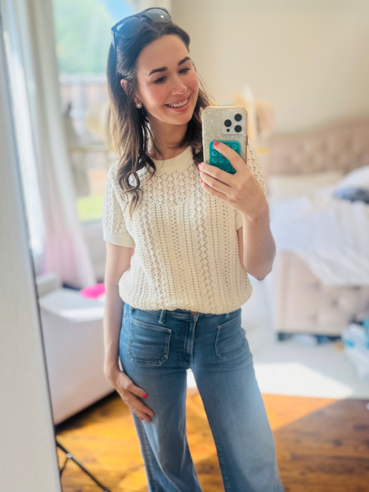Picked up a few lightweight spring sweaters from @Target to pack on spring break! They’re so comfy and the perfect elevated casual! 

#LTKmomlife #LTKOver40 #LTKootd