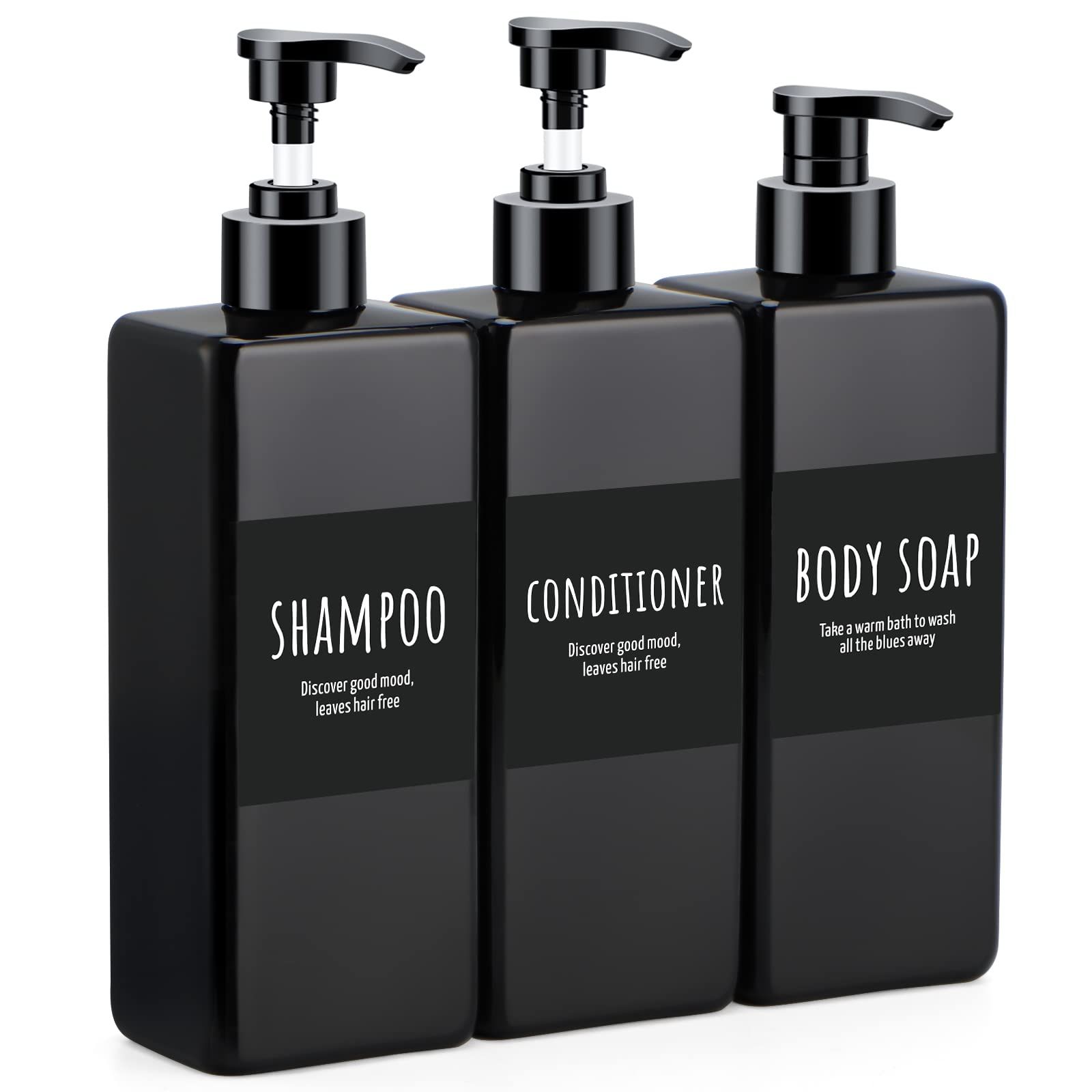 Segbeauty Refillable Shampoo and Conditioner Dispenser, 3pcs 16.9oz Shower Bottles Soap Dispenser... | Amazon (US)