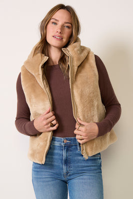 SAVE THE DUCK Women's Cassandra Vest, Size 0, Stonebeige Tan | Evereve