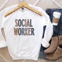 Social Worker Sweatshirt, Gift, School Worker, Work Grad Gift For | Etsy (US)