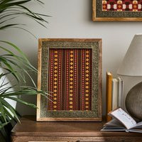 Detailed Gold Metal Wooden Edge Photo Frame | Dunelm (migrated)
