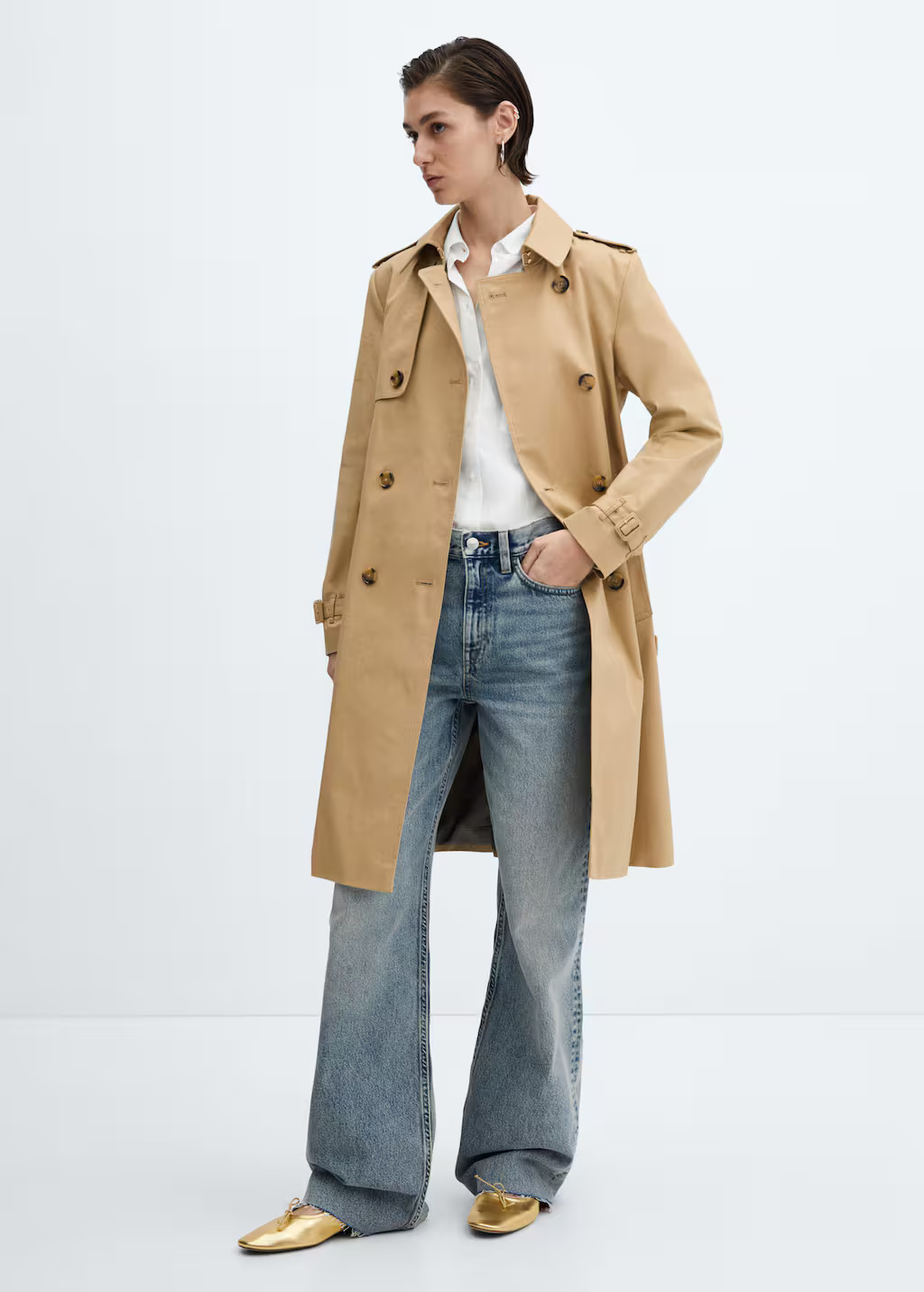 Classic trench coat with belt beige - Women - S - MANGO | Mango (US/MX/AU)