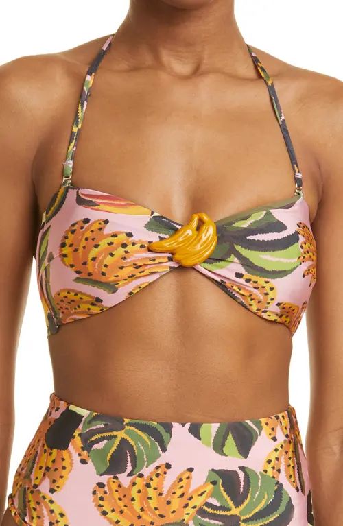 FARM Rio Toucananas Convertible Halter Bikini Top at Nordstrom, Size Small | Nordstrom