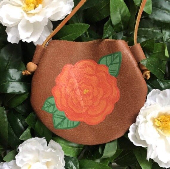 Mini Round Flower Leather Bag | Etsy | Etsy (US)