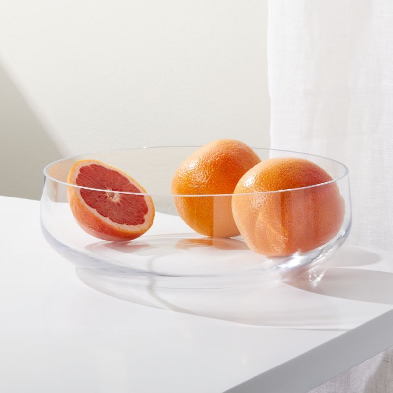 Addie Large Glass Bowl + Reviews | Crate and Barrel | Crate & Barrel