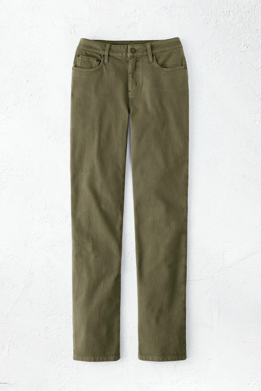 Knit Denim High Rise Straight-Leg Jeans | Coldwater Creek