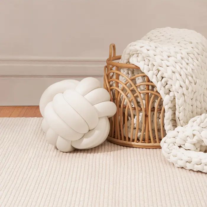 Hugget Knot Organic Cotton Accent Pillow | Nordstrom