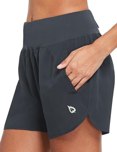 baleaf Women's 5" Workout Shorts Gym Running Shorts Athletic with Liner High Waistband Quick Dry ... | Amazon (US)