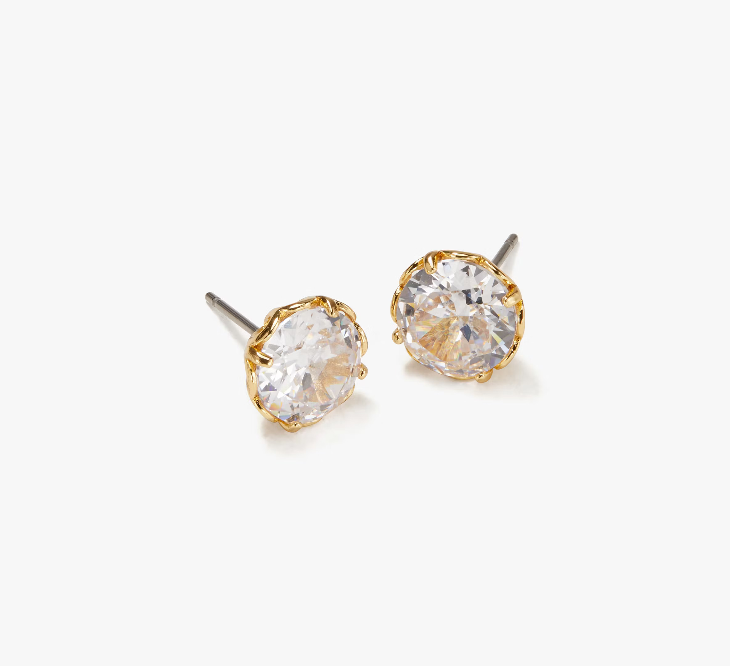 Kate Spade That Sparkle Round Earrings, Clear/Gold | Kate Spade (US)