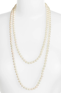 Click for more info about 7mm Round Pearl Endless Rope Necklace