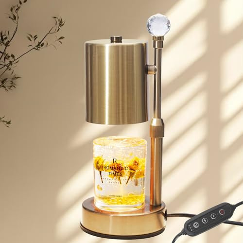 Candle Warmer Lamp with Timer Dimmer, Adjustable Height Candle Warmer, Home Decor, Room Decor, Fengshui Modern Wax Melts Warmer for Scented Jar Candles with 2 Bulbs | Amazon (US)