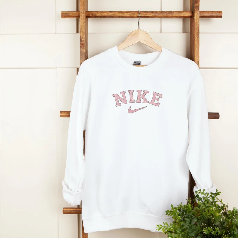 Blush Pink Print Sweatshirt  Trendy Aesthetic Crewneck  | Etsy | Etsy (US)