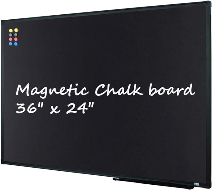 Lockways 36" x 24" Magnetic Chalkboard Black Board, Magnetic Bulletin Blackboard| Wall Mounted Me... | Amazon (US)