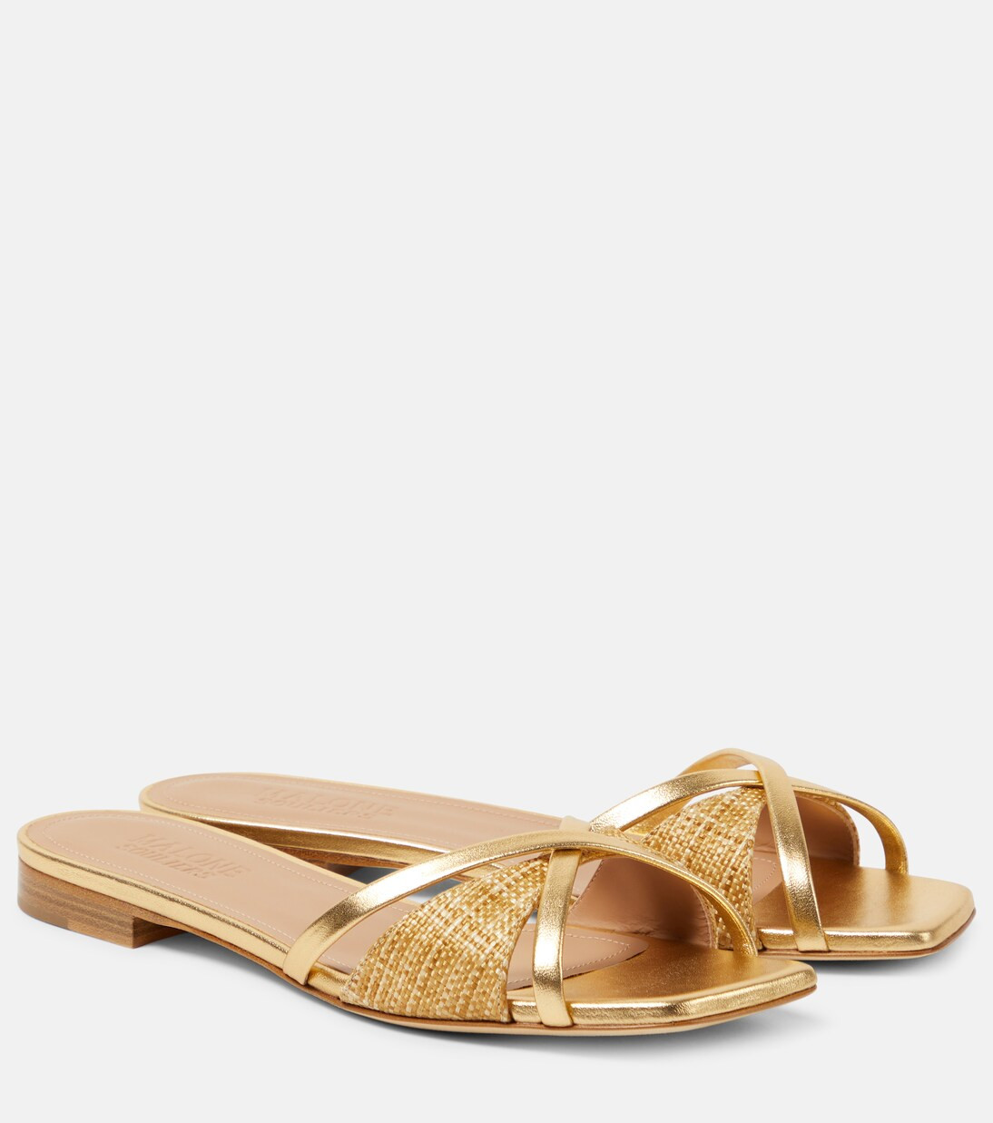 Penn raffia and metallic leather sandals | Mytheresa (US/CA)