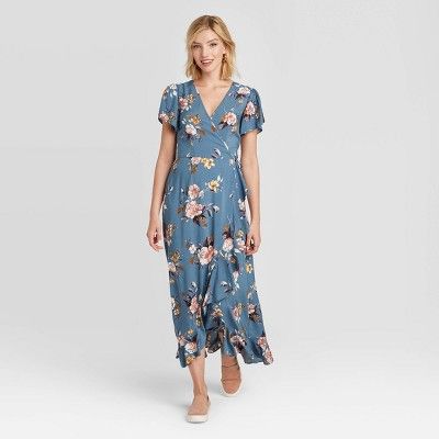 Women's Floral Print Short Sleeve Wrap Dress - Xhilaration™ | Target