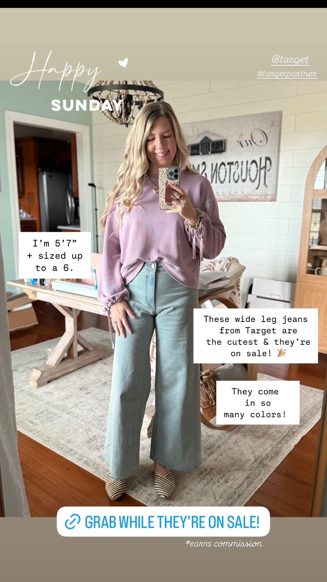 These wide leg pants form Target are super cute and on sale this week! 💕 I’m 5’7” and sized up to a 6. They come in several different color options too. 

#LTKOver40 #LTKStyleTip #LTKSaleAlert