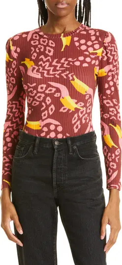 Toucanissimo Long Sleeve Stretch Cotton Body Suit | Nordstrom