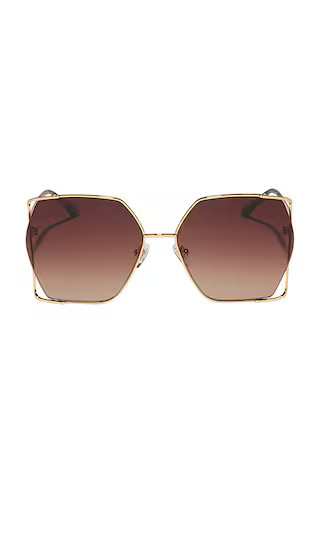 Donna IV Sunglasses in Gold & Brown Gradient | Revolve Clothing (Global)