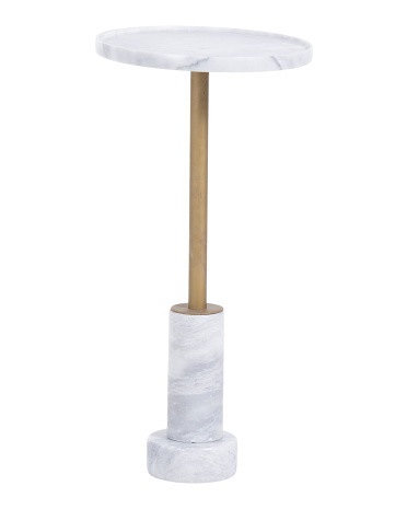 12x12x24 Marble Base And Top Table | TJ Maxx