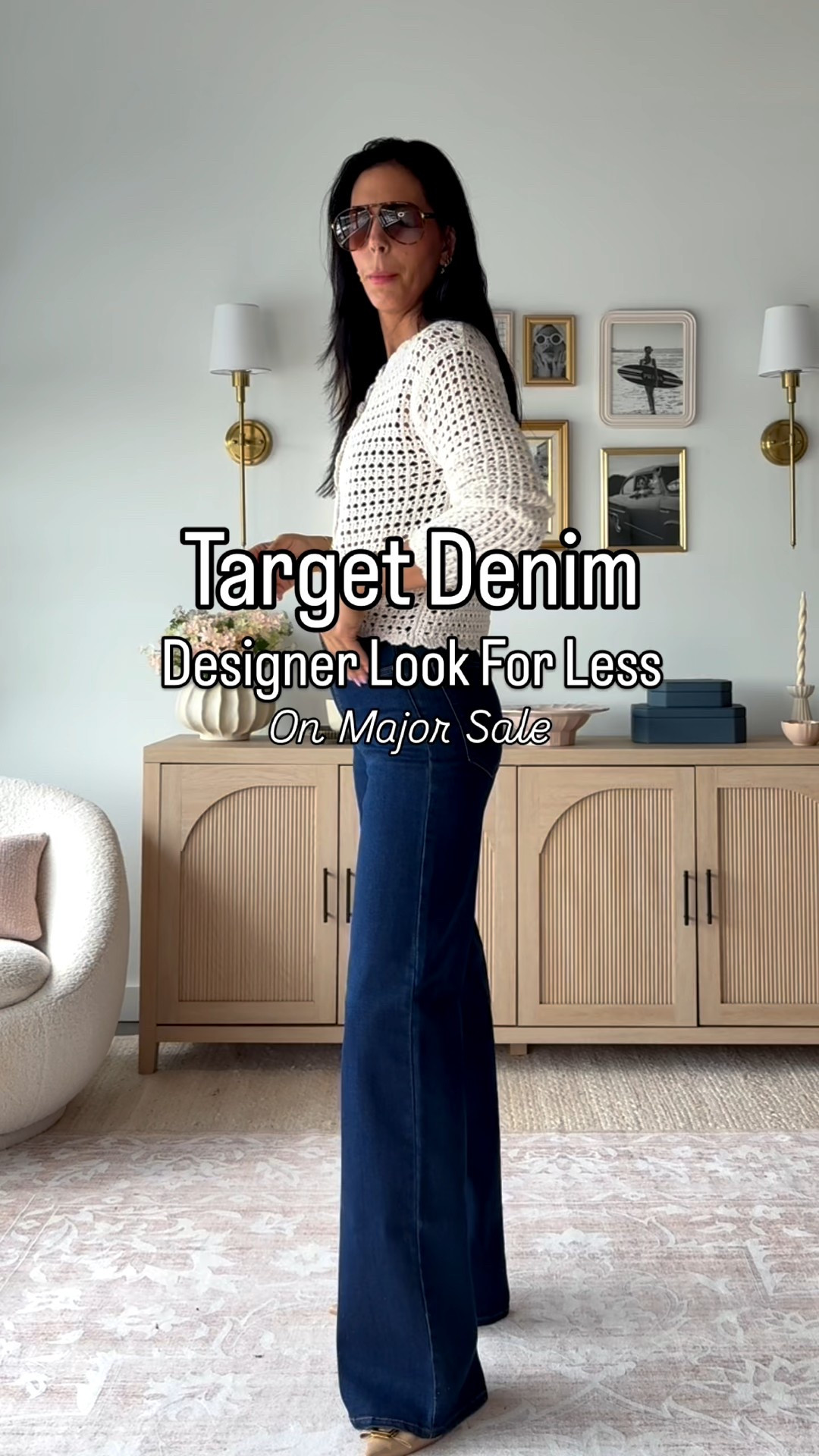 Under $20!!!! 
These Target wide leg jeans come in 3 lengths and a bunch of washes. They give designer vibes for a fraction of the price. Make sure to size UP!  
I am wearing a 4 and for a relaxed fit would go up to a 6 long 
Tops- small 

#LTKU #LTKOver40 #LTKFindsUnder50 #LTKSeasonal #LTKFindsUnder100 #LTKOver40 #LTKOver40 #LTKSaleAlert
