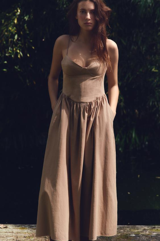 MIDI STRAPPY DRESS | Zara US