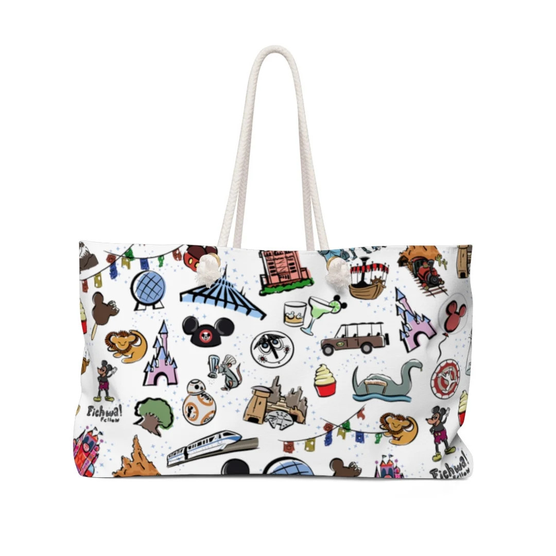 Disney Weekender Bag, Disney Travel Bag, Walt Disney Overnight Bag, Disney Icons Bag, Disney Worl... | Etsy (US)