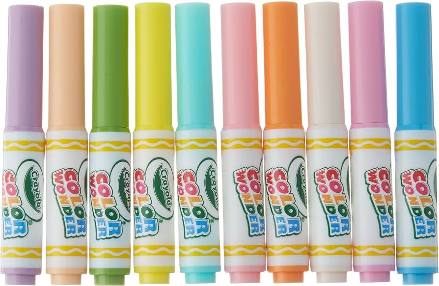 Crayola Color Wonder, 10 Mini Markers for Mess Free Coloring, Pastel Colors, Gift for Kids 3, 4, ... | Amazon (US)