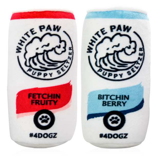 TWO PACK - White Paw Dog Toy Original Parody Funny Dog Drinks with Squeaker | Walmart (US)