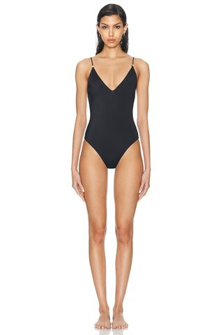 Miu Miu One Piece Swimsuit in Black | FWRD 