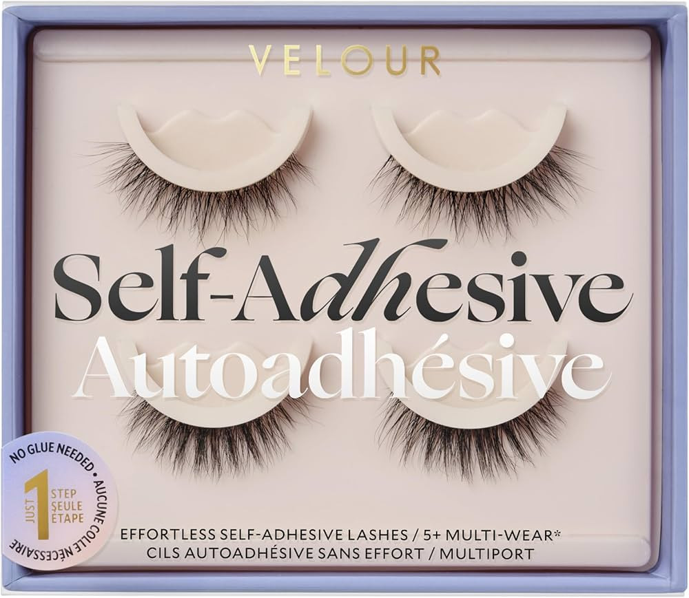 Velour Effortless Self Adhesive Eyelashes (2-Pack), Reusable Pre Glued Strip Lashes, No Trim Need... | Amazon (US)