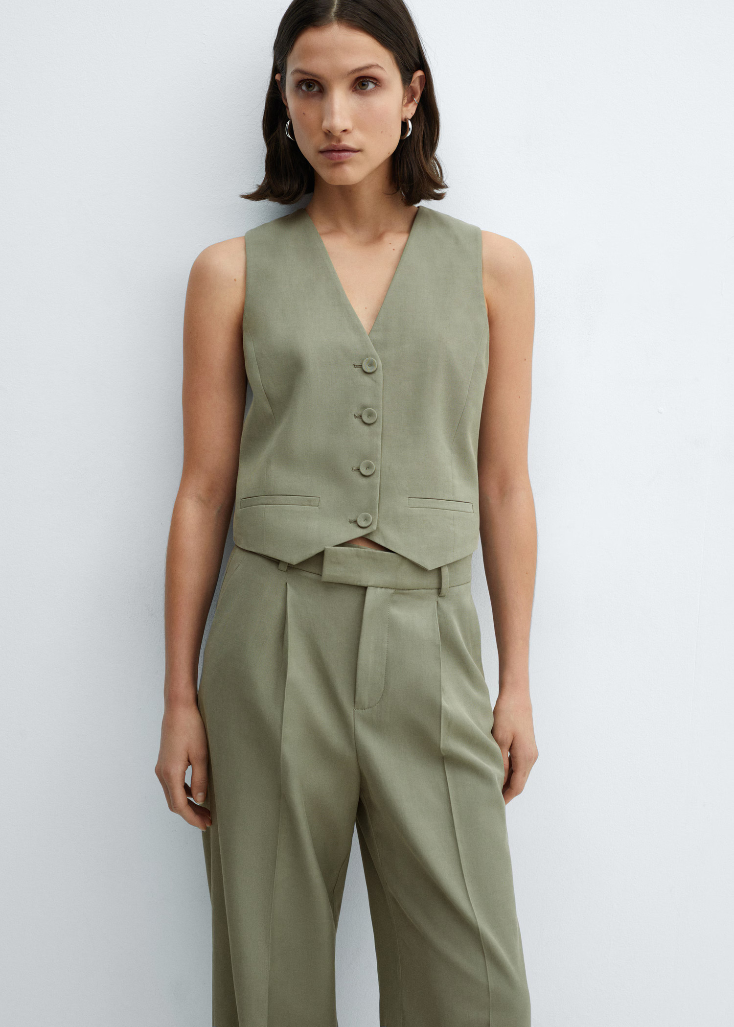 Suit waistcoat with buttons | MANGO (UK)