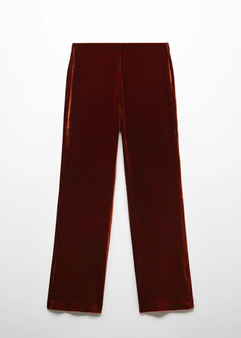 Velvet suit trousers -  Women | Mango USA | MANGO (US)