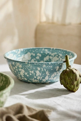 Speckled Enamel Serving Bowl, Blue | Anthropologie (US)