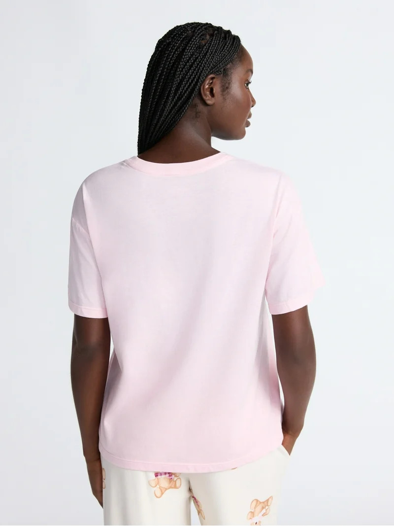 Joyspun Women's Sleep Tee with Short Sleeves, Sizes XS-3X | Walmart (US)