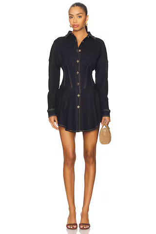 OW Collection Ella Denim Shirt Dress in Dark Wash from Revolve.com | Revolve Clothing (Global)