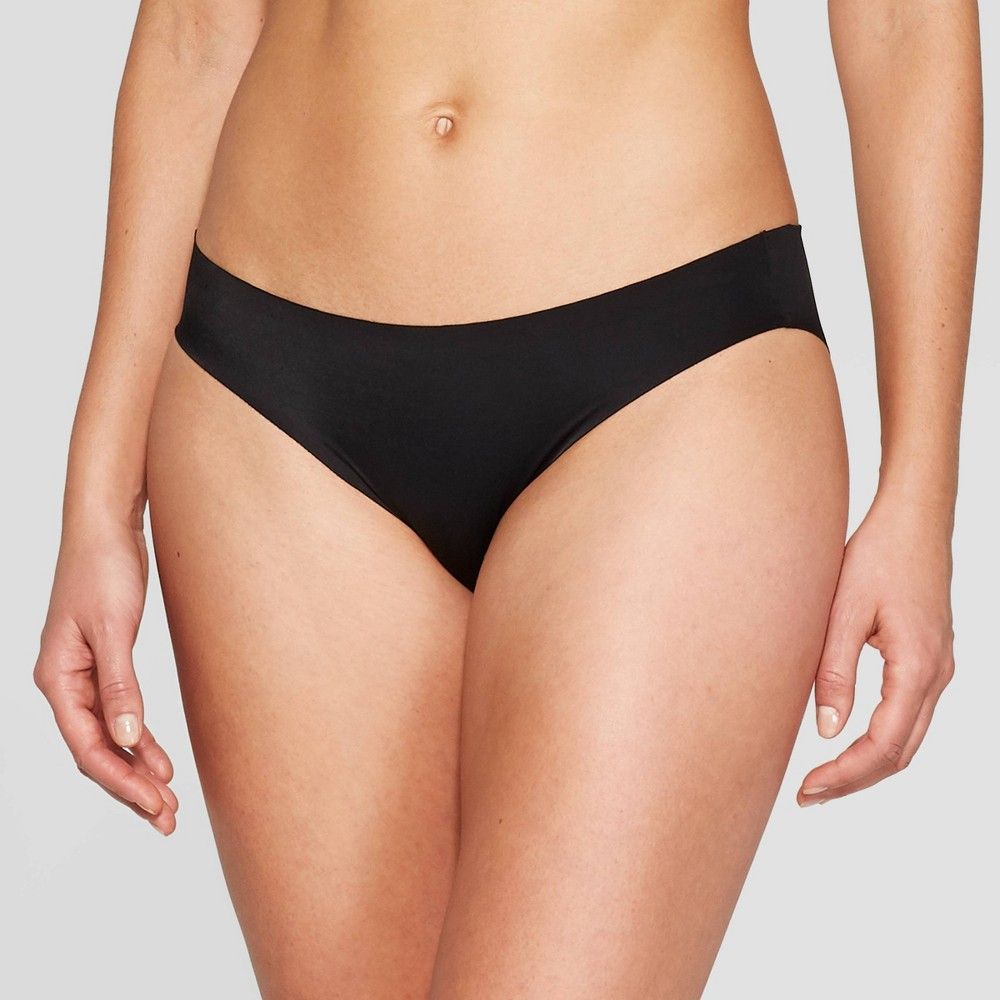 Women's Laser Cut Cheeky Underwear Bikini Underwear - Auden Black S | Target